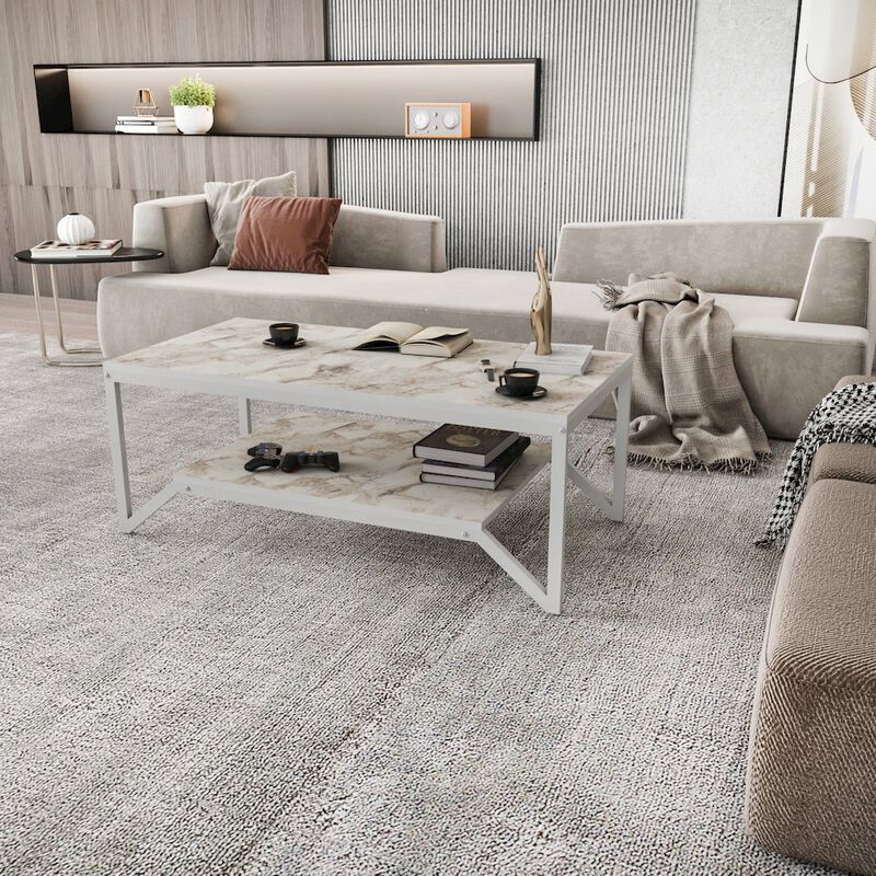 Decorotika Flora Coffee Table - Ephesus White