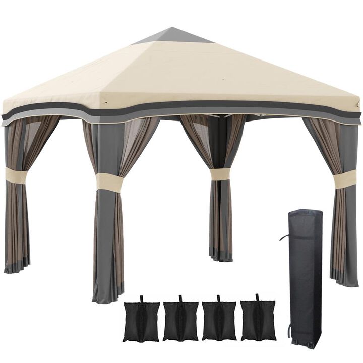 Hivvago Pop-Up 10' x 10' Party Tent with Sand Bags