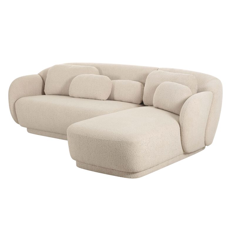 Misty Cream Boucle Sectional - RAF