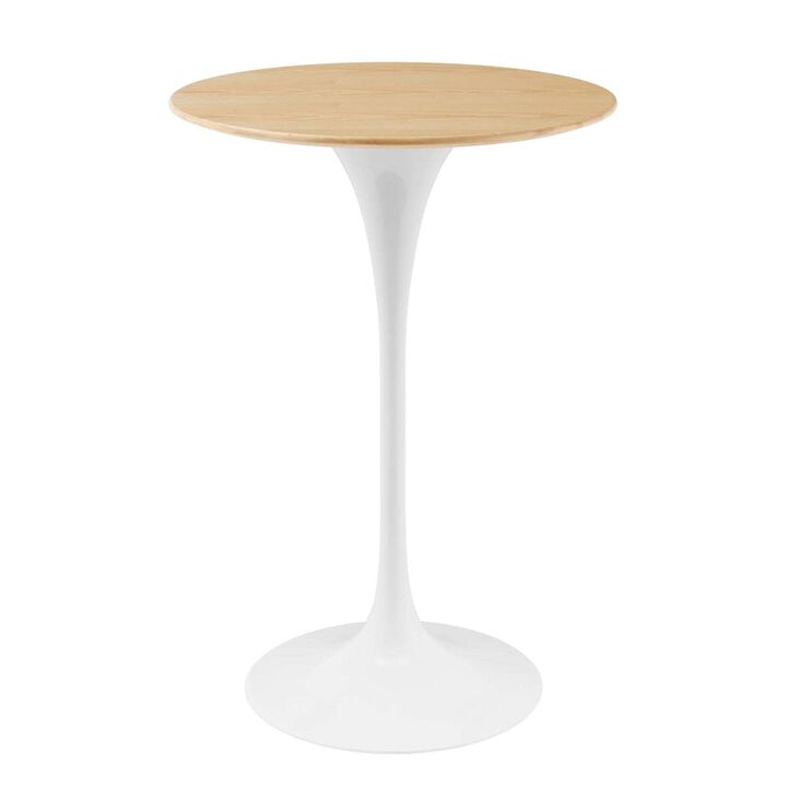 Modway Lippa Bar Table with White Natural Finish EEI-5200-WHI-NAT