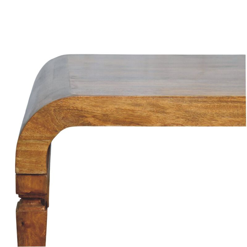 Artisan Furniture Solid Wood Curved Frame Coffee Table , Brown image number 4
