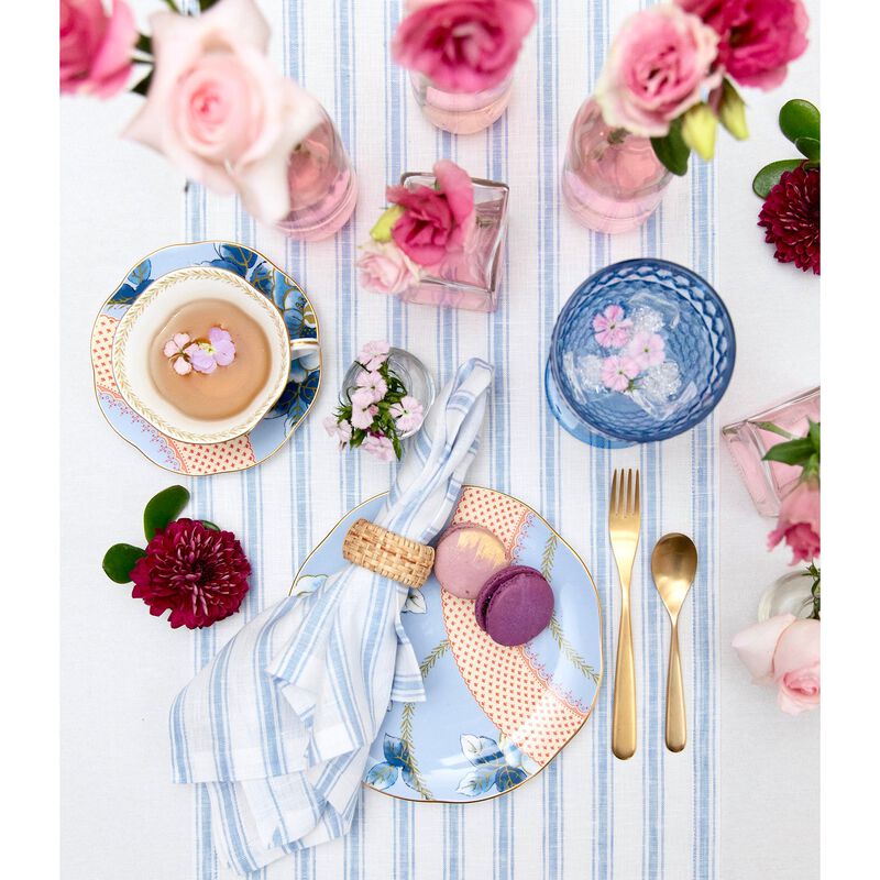Linen Table Runner - Capri Ticking Stripe