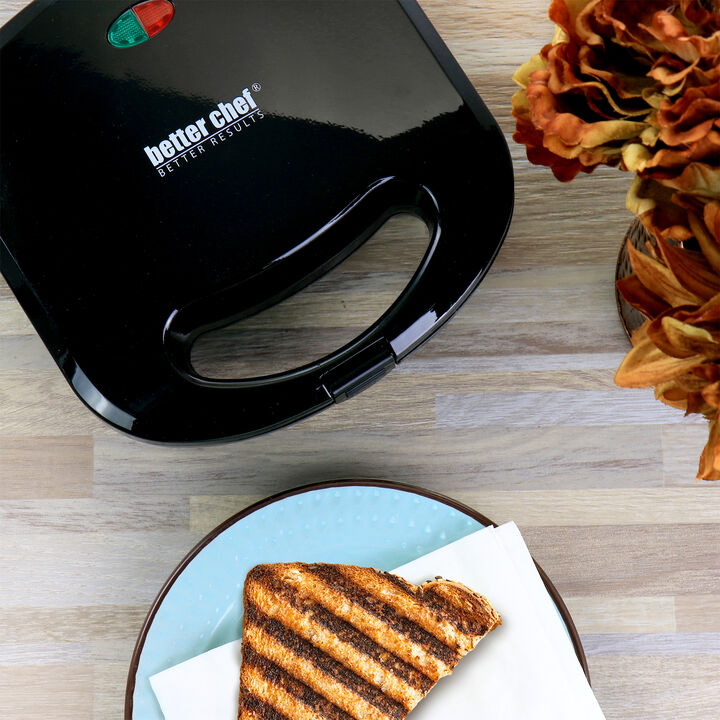 Better Chef Nonstick Panini Contact Grill in Black