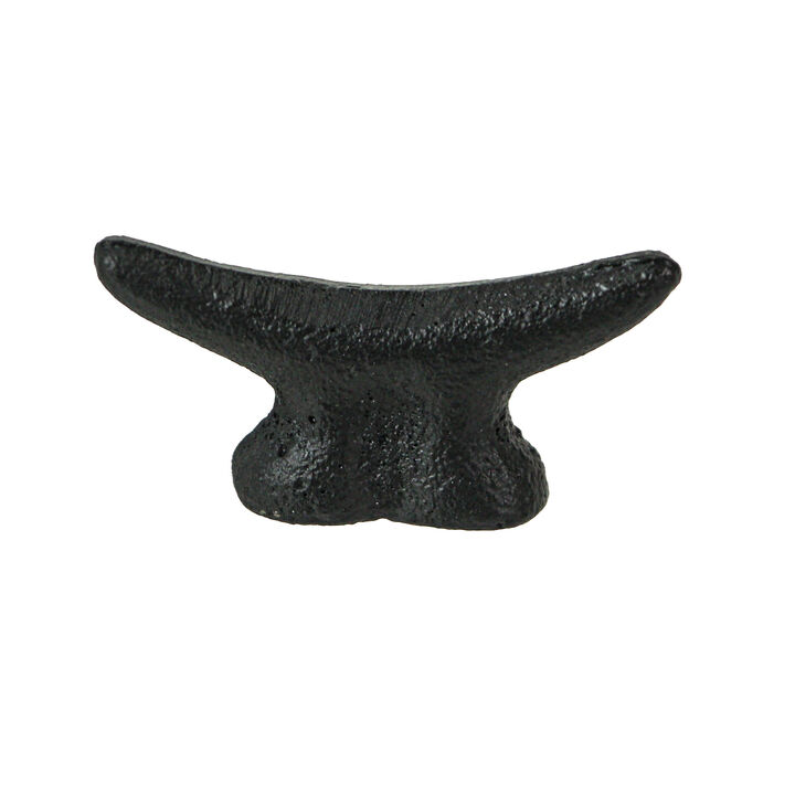 Set of 6 Matte Black Cast Iron Boat Cleat Drawer Pulls - 2.5 Inches Long, Decorative Nautical Cabinet Knobs for A Stylish Coastal Accent to Your Home Decor