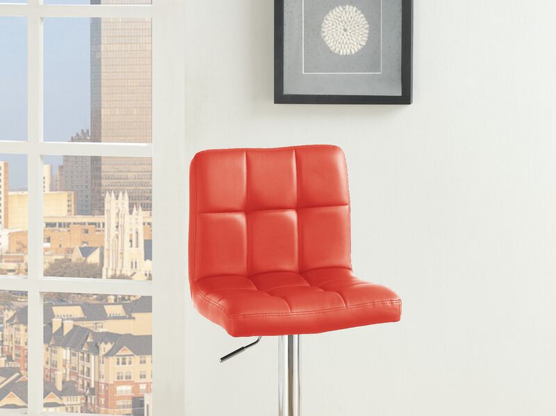 Streamdale Modern Red Faux Leather Barstool Set - 2 Count