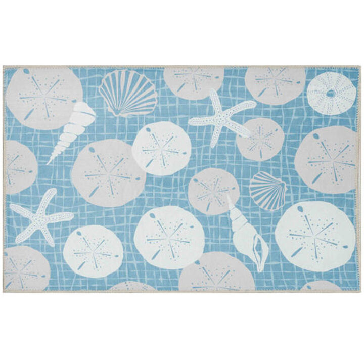 Olivia's Home Netted Sand Dollars and Shells Indoor/Outdoor Decorative Accent Rug - 22"x32"
