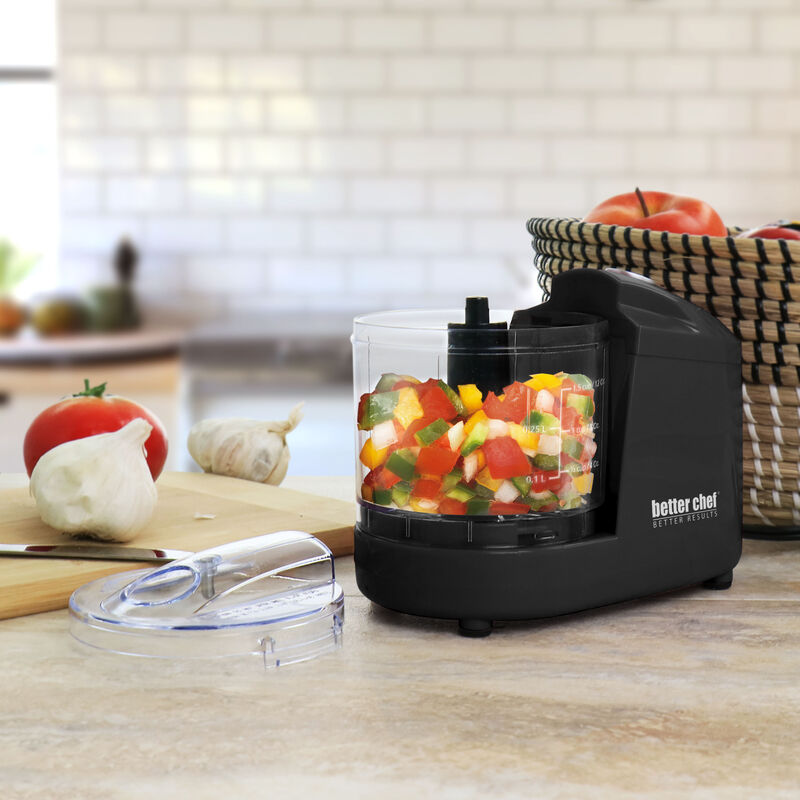 Better Chef 1.5 Cup Safety Lock Compact Chopper in Black