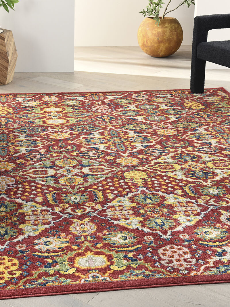 Allur ALR03 Red/Multicolor 9' x 12' Rug