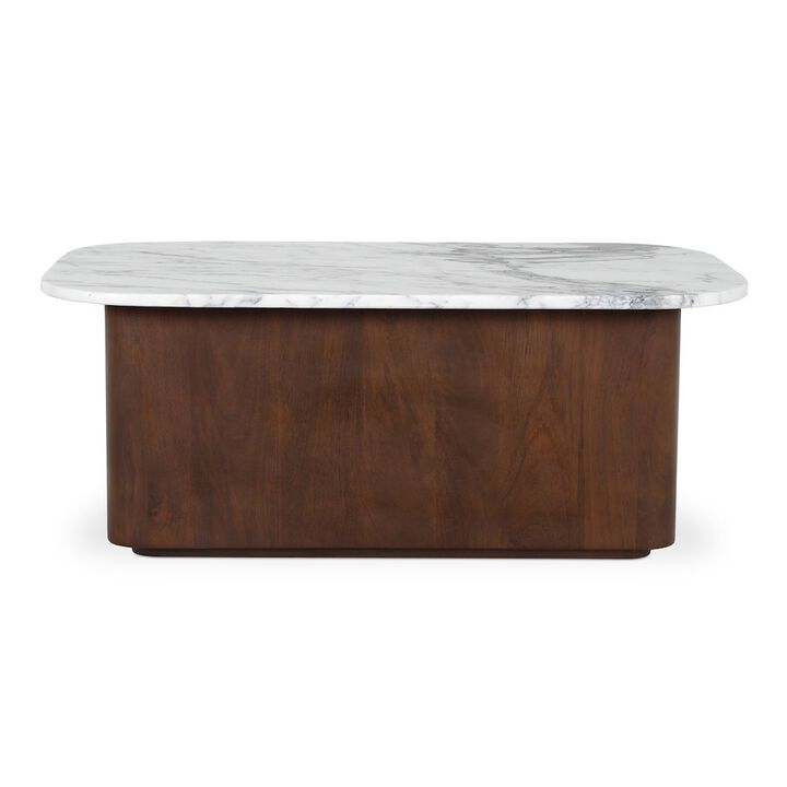 Moe's Home Collection Dash Coffee Table White Calcatta Marble