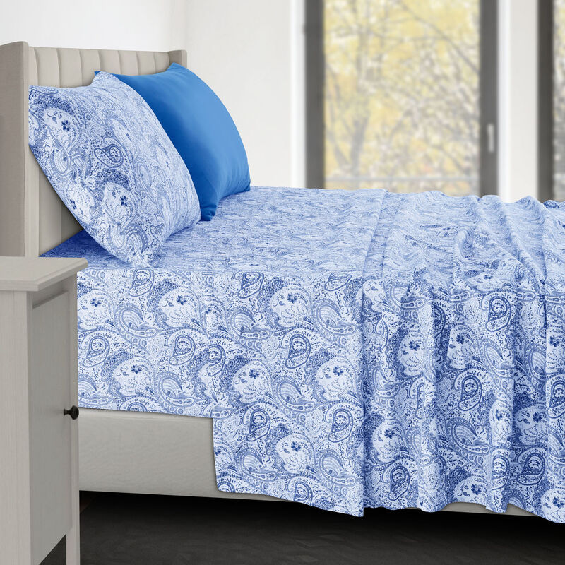 Lux Decor Collection Bed Sheets - Brushed Microfiber Paisley Sheet Set image number 4