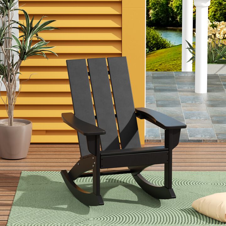 WestinTrends Modern Adirondack Outdoor Rocking Chair