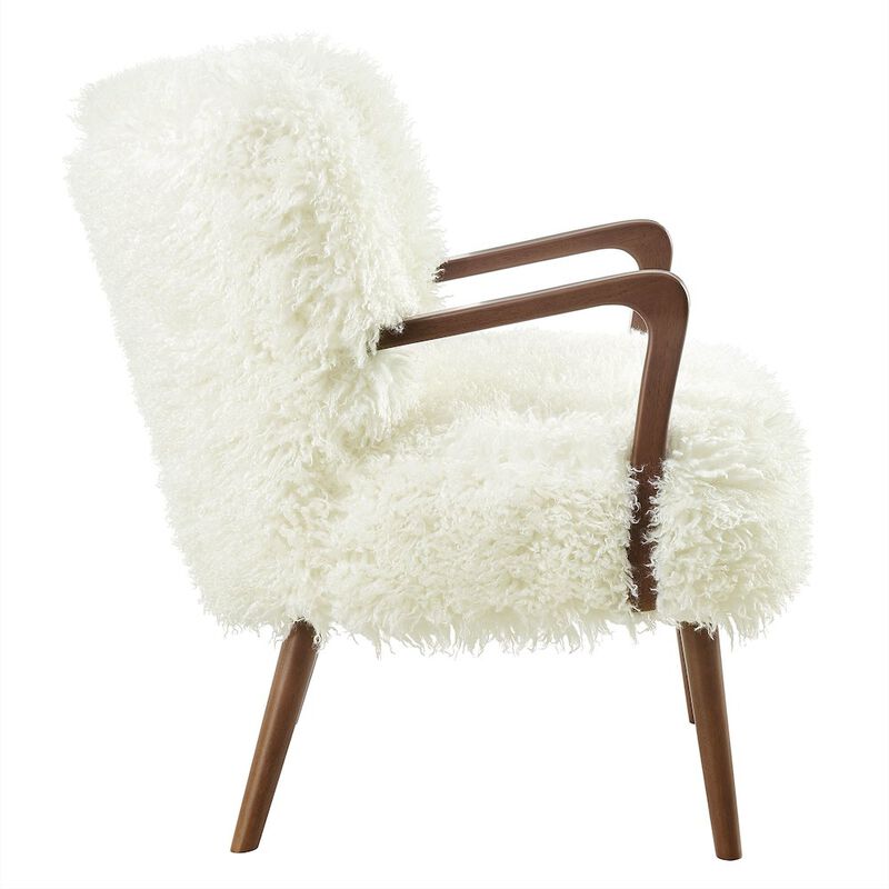 Zerra Faux Shearling Accent Armchair image number 3