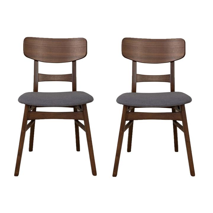 Liberty Furniture Panel Back Side Chair- Grey (RTA)- Set of 2 Contemporary Brown