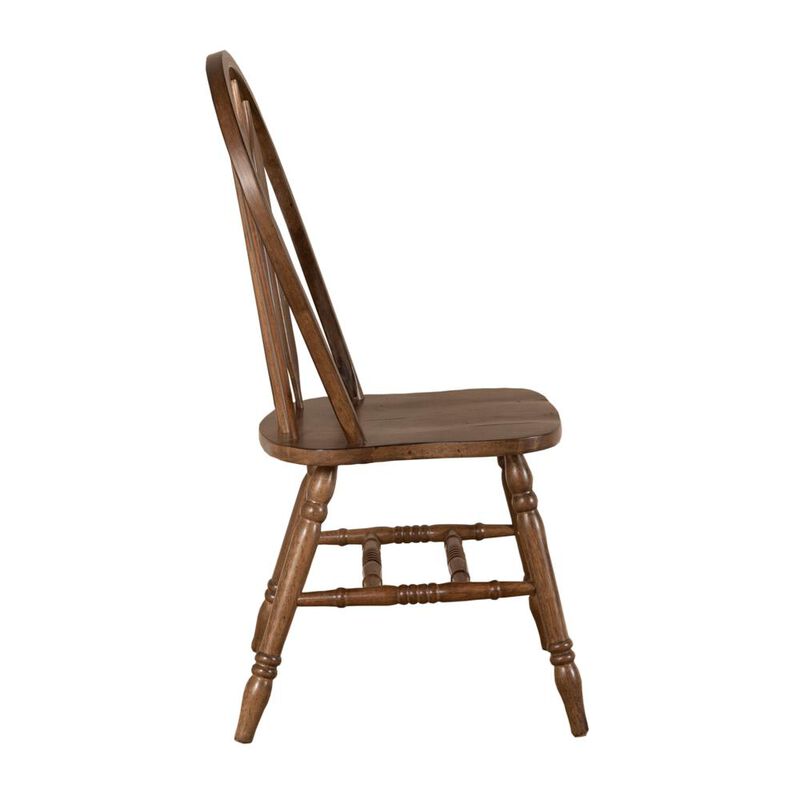 Liberty Furniture Carolina Crossing Windsor Side Chair-Set of 2 in Antique Honey image number 7