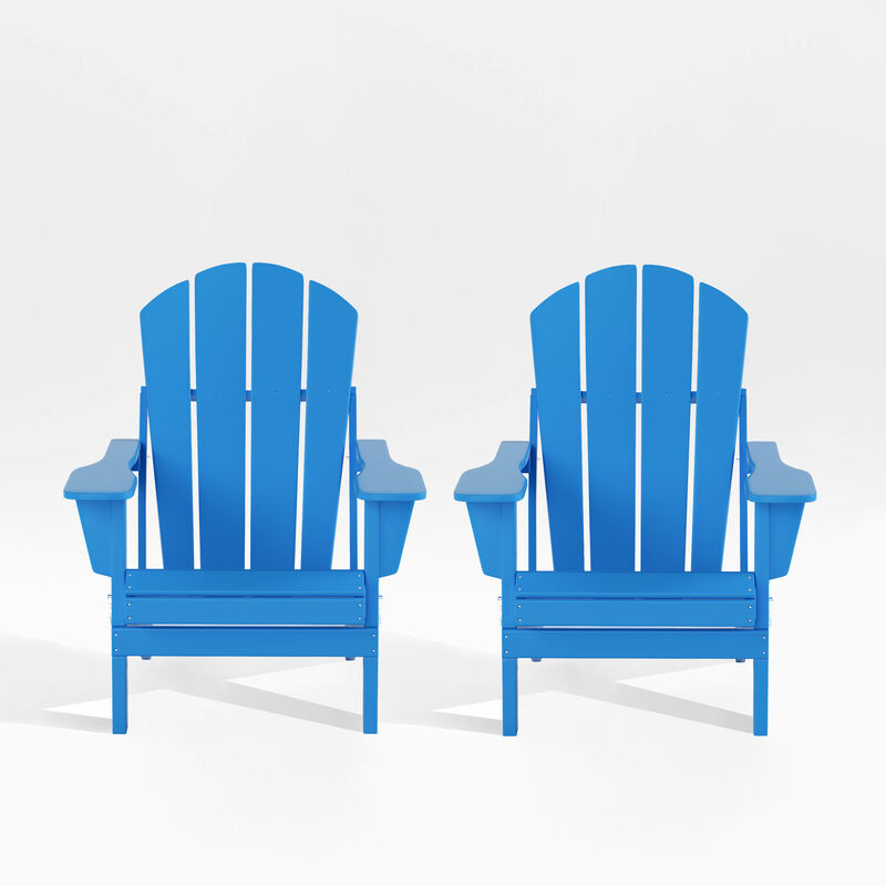WestinTrends Outdoor Patio Folding Adirondack Chair (Set of 2)