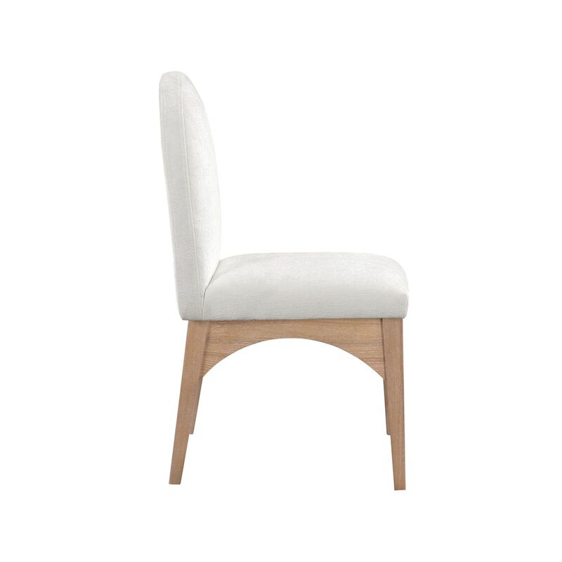 Meridian Furniture Waldorf Cream Chenille Fabric Dining Chair