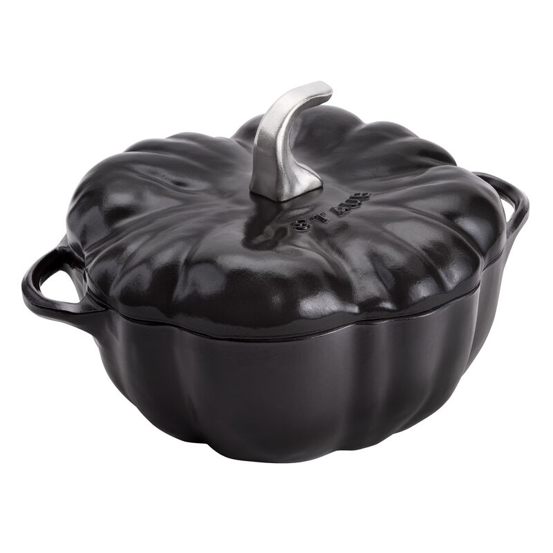 STAUB Cast Iron 3.5-qt Pumpkin Cocotte with Stainless Steel Knob