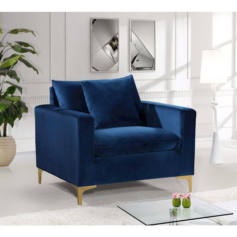 Meridian Furniture Naomi Navy Velvet Chair
