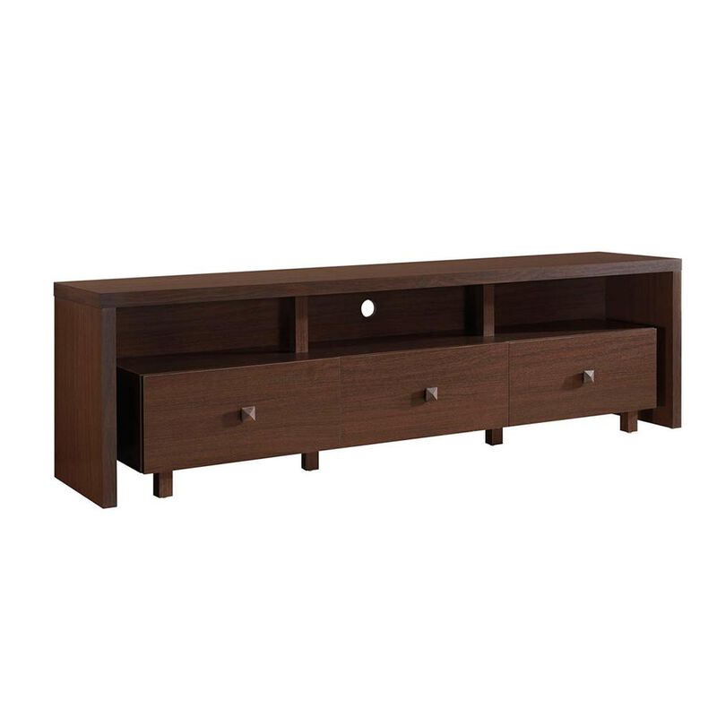 Techni Mobili Elegant TV Stand For TV's Up To 70 with Storage. Color: Hickory