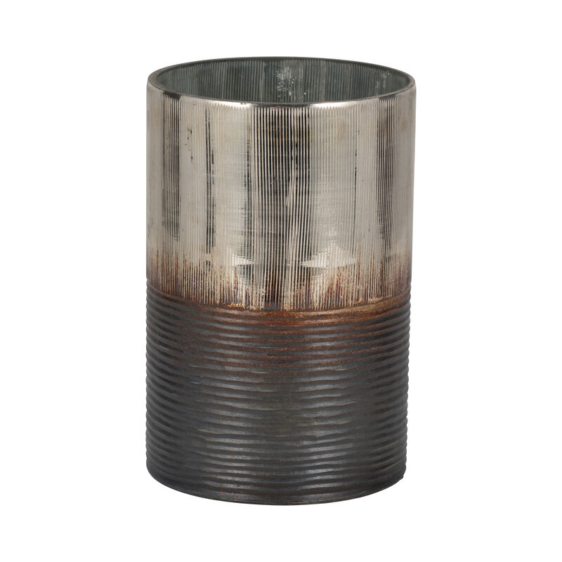 9" Metallic 2-Tone Glass Vase image number 2
