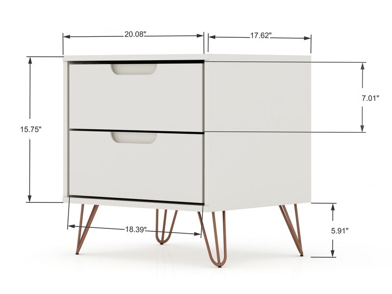 Rockefeller Beige 2-Drawer Nightstands (Set of 2) image number 7