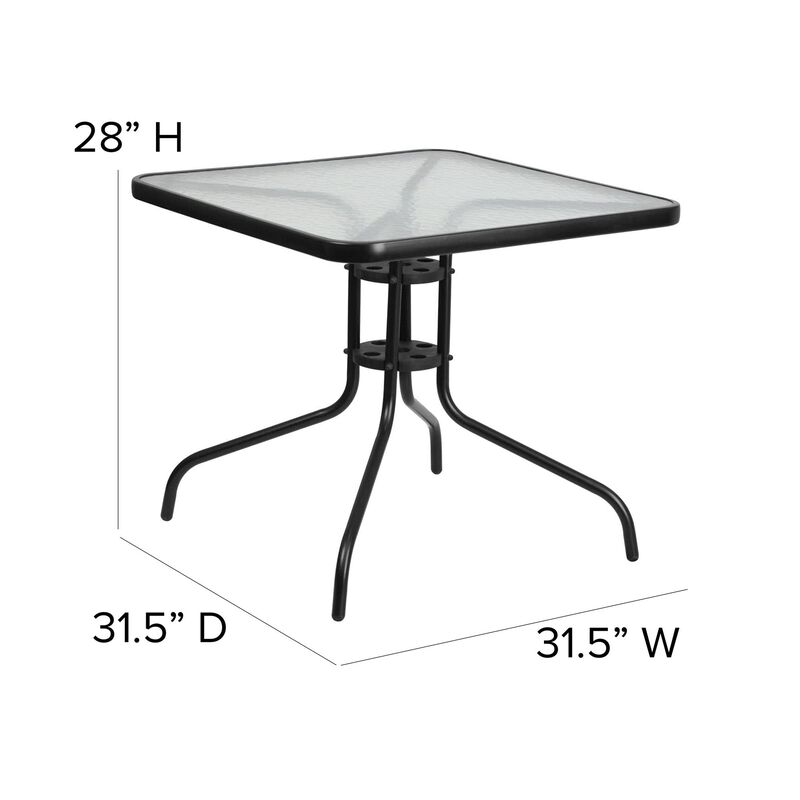31.5" Square Brown Patio Set image number 4