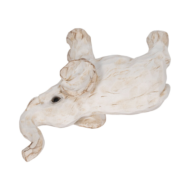 11" Elephant Figurine , White image number 5