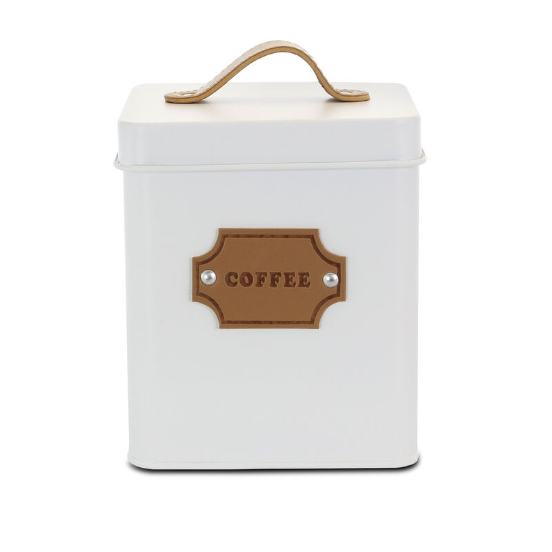 MegaChef Kitchen Food Storage and Organization 5 Piece Canister Set in White