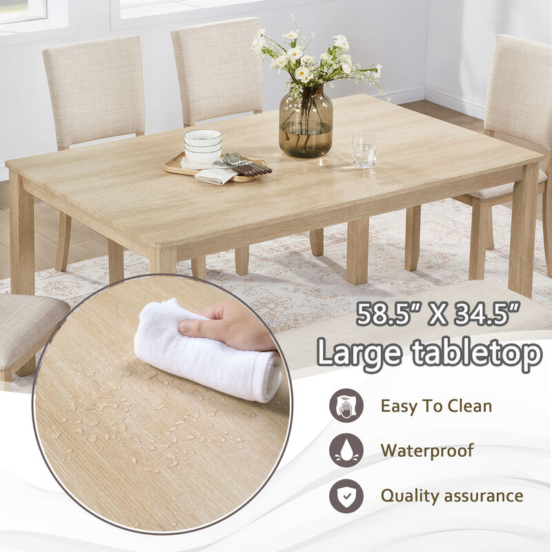 Baxles Modern Farmhouse 6‑Piece Dining Table Set image number 3