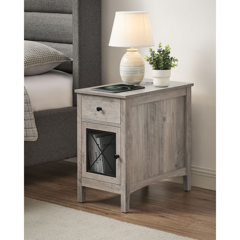 Side Table with Storage and Charging Station image number 4