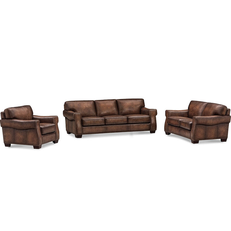 Capri 100% Top Grain Leather Sofa