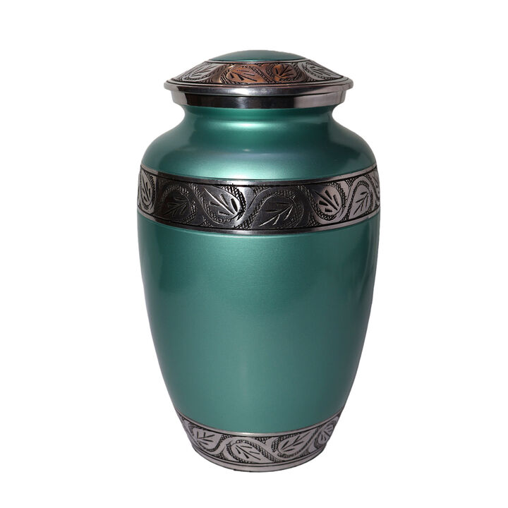 Leaf design urn