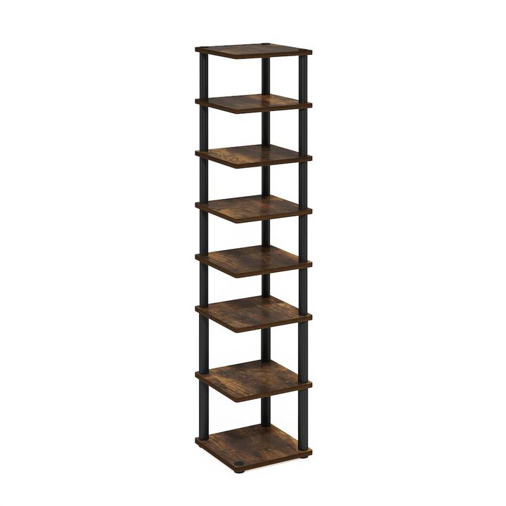 8-Tier Vertical Space Saving Free Standing Shoe Tower, Shoe Rack