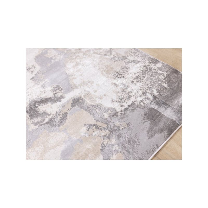 Novelle Home Layla Modern Swirl Beige Grey Cream Rug, 5'3 x 7'7 image number 3