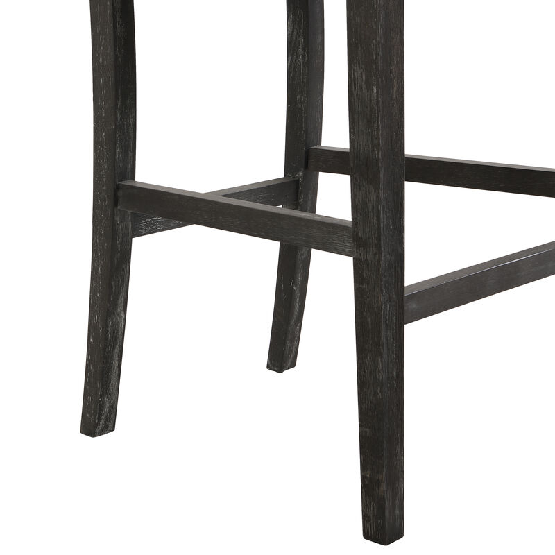 Merax Rubber Wood Frame Height Bar Stools Set of 2