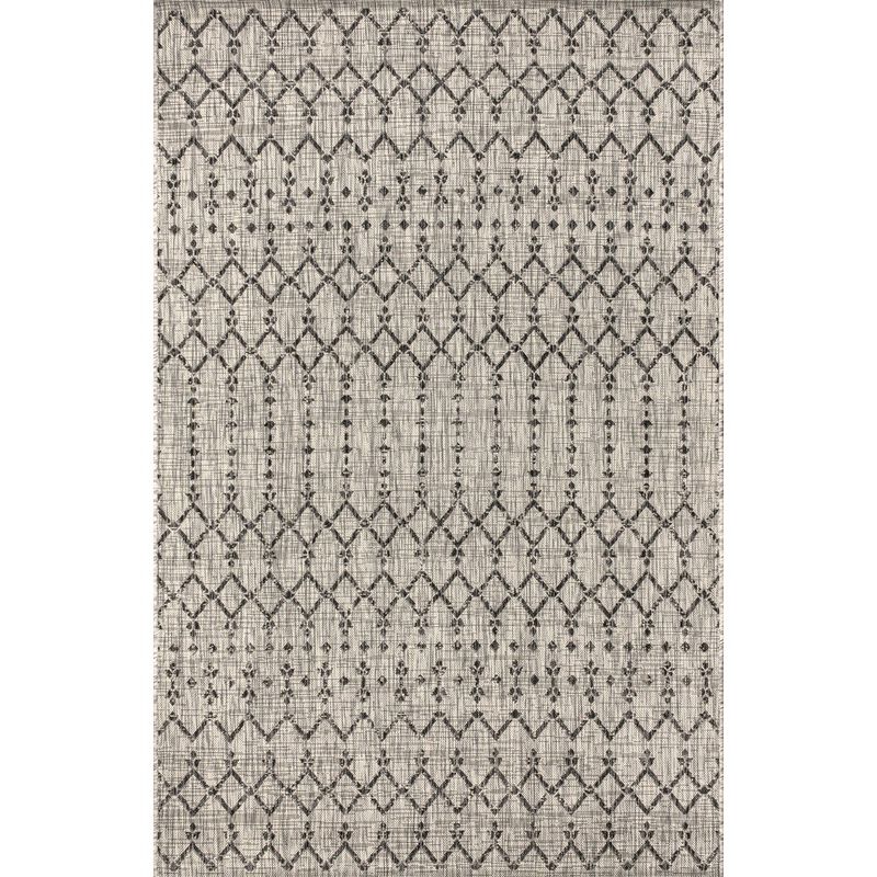 Ourika Moroccan Geometric Textured Weave Area Rug