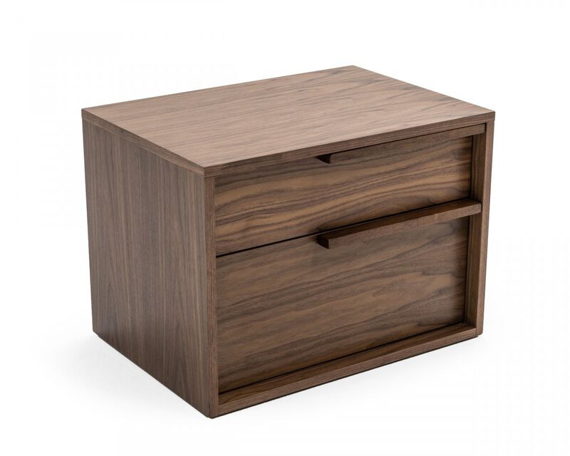 2-Drawer Wood Nightstand for Bedroom Storage