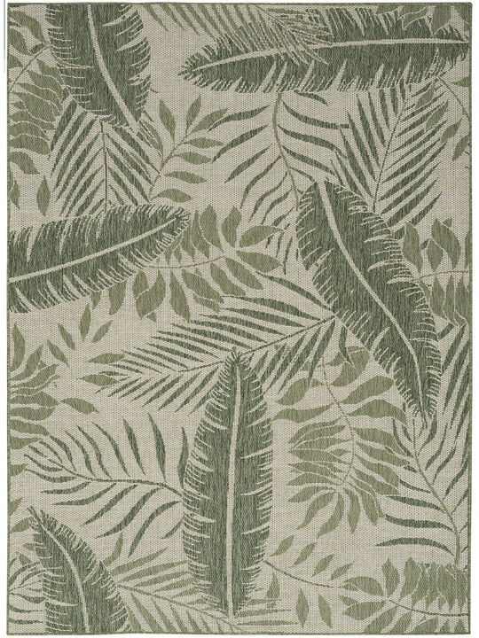 Garden Oasis GOA02 Ivory/Green 4' x 6' Rug