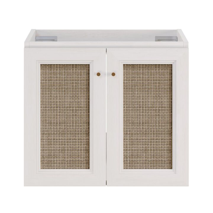 Classe 24" Wall-Mounted Bathroom Vanity in White Oak without Sink Top