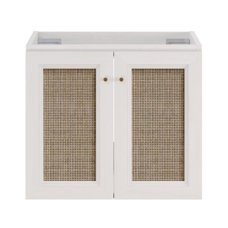 Classe 24" Wall-Mounted Bathroom Vanity in White Oak without Sink Top image number 0