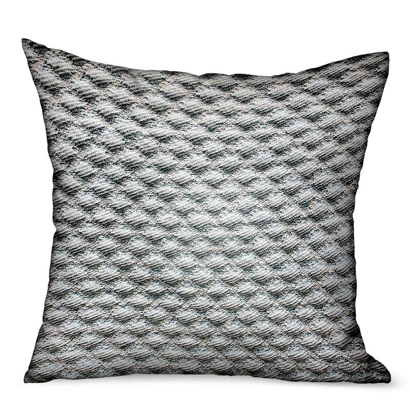 Plutus Brands Victorian Charm Blue Dobby Luxury Outdoor/Indoor Throw Pillow image number 1