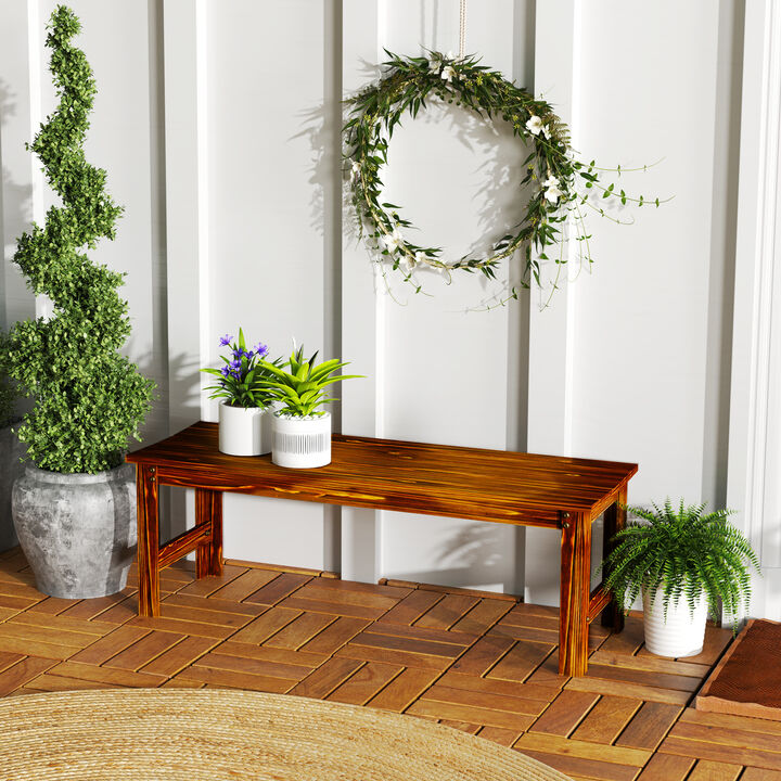 Hivvago 2-Person Wooden Garden Bench for Patio