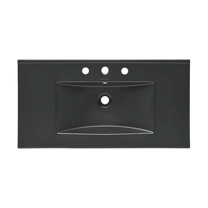 36" Ceramic Vanity Top with Three Faucet Holes