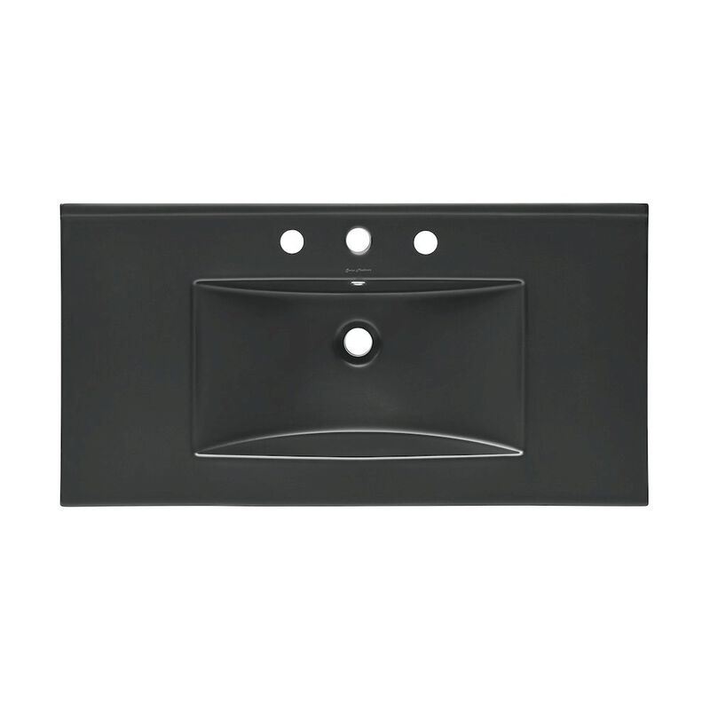36" Ceramic Vanity Top with Three Faucet Holes image number 1