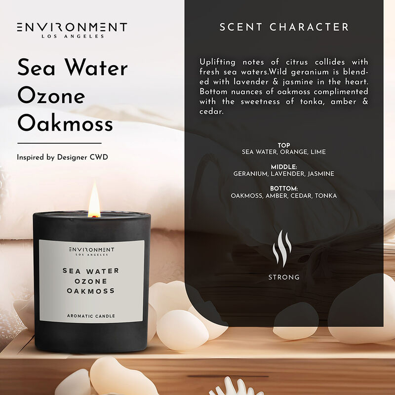 ENVIRONMENT 8oz Candle Inspired by Davidoff Cool Water® - Sea Water | Ozone | Oakmoss