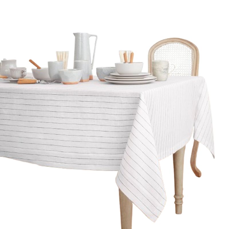 Linen Tablecloth - Pinstripe