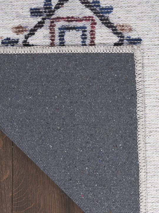 Machine Washable Series 1 SR108 Ivory/Multicolor 2' x 6' Rug