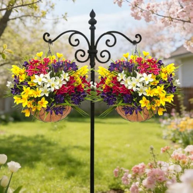 12 Bundle Artificial Hanging Flowers UV Resistant Outdoor Garden Porch Decor image number 3