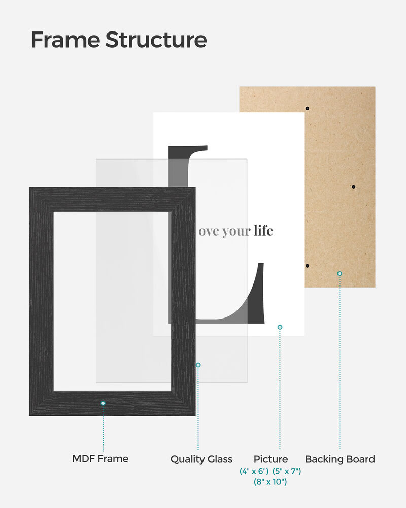 Collage Photo Frame Set of 10 for Multi Picture Wall Display image number 4