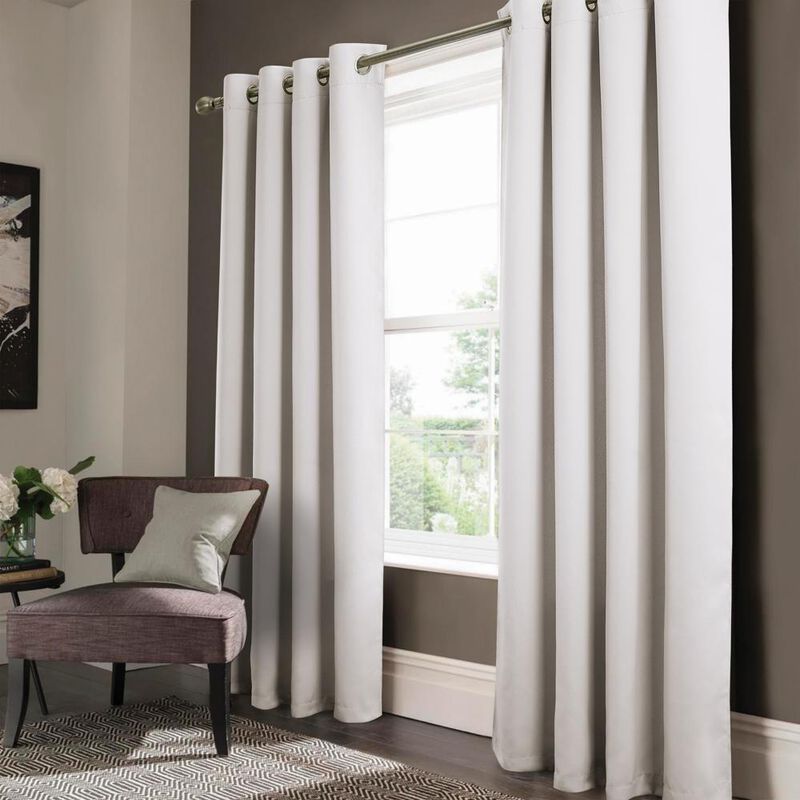 Olivia Gray Anchorage Blackout Grommet Single Curtain Panel - 54" x 90", White